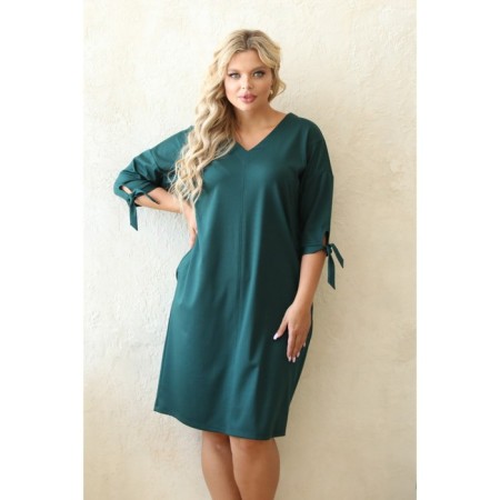 Female dress, size 50, green color-12