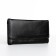 Women's wallet on the button, black color