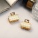 Hair crab "Liberty" (set 2 pcs) geometry straight, 2.5 cm, gold
