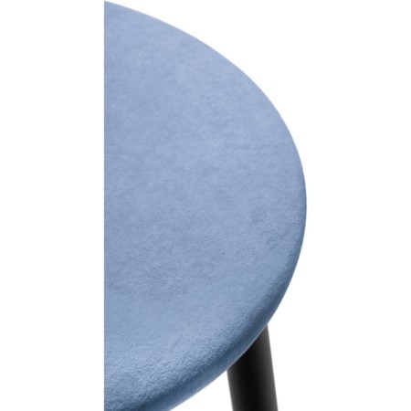 Haric Gangtock chair Metal/velor, black/blue 38x38x62 cm-2