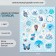 Decor for creativity cardboard "Chips and buttons. Blue" 24 pcs 13x16.5 cm