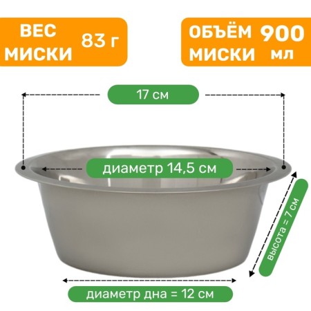 Standard bowl, 900 ml-1