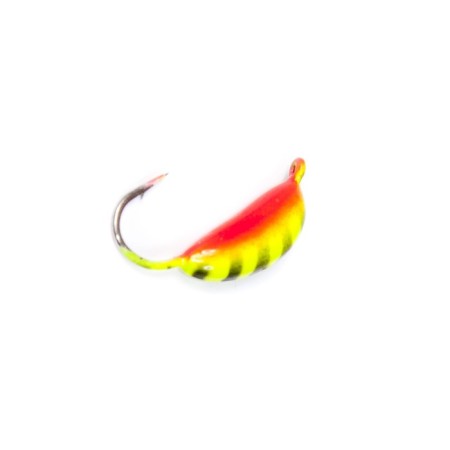 Mormyshka tungsten "banana" Riga painted with a hole, weight 0.3 g, 025/22