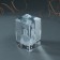 Souvenir glass rectangle "Thinker" 5x5x8 cm