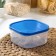 Container square shares, food, 700 ml, color color blue