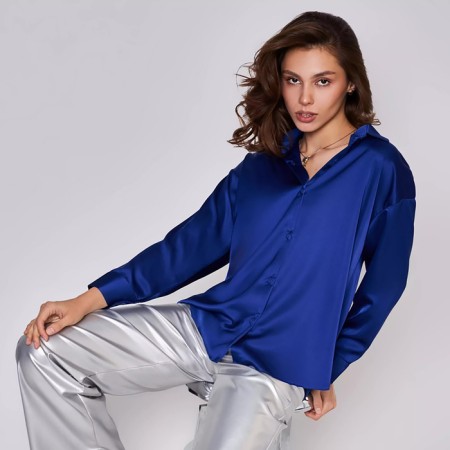 Female shirt, blue color, size s (42)-1