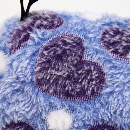 Rodent house, "heart" purple fleece-6