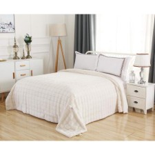 Madeline blanket, size 220x240 cm, white color