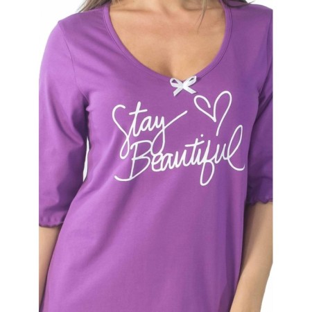 Night shirt Stay Beautiful, size 44, purple color-5