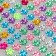 Plastic sticker "Rhuba-flowers" mix 11x32 cm