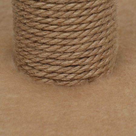 Animal house, with a clawe and shelf, jute, 32 x 32 x 64, beige-7