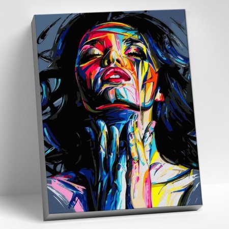 Picture on the numbers "Abstract painting", 40 × 50 cm, 21 color