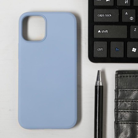 Luazon cover for the iPhone 12 Mini, Soft-Touch silicone, blue