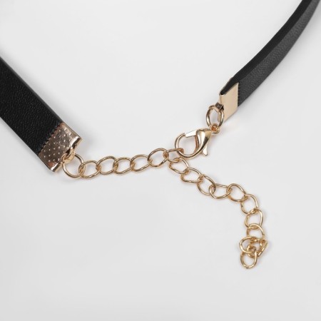 Choker "chain" modern, black color in gold, 41 cm-2