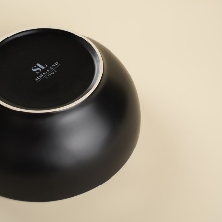 Набор мисок фарфоровых SL Home «Дарк», 1,2 л, d=18,5 см, цвет чёрный-2