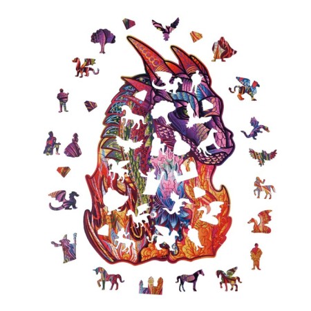 Wooden puzzle "Magic Dragon", 35 × 24 cm-8