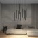 DK4304-BK suspended lamp with built-in LED Glingor, IP20, 5W, 4000K, Black, aluminum