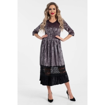 Women's dress, size 44, gray color-4