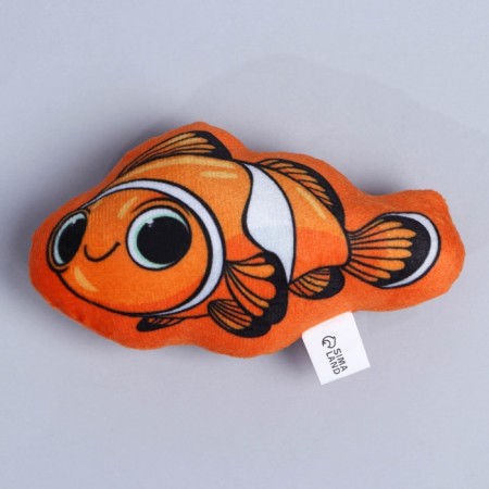 A toy for cats with mint "Clown Fish", 13 x 8 cm-5