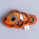 A toy for cats with mint "Clown Fish", 13 x 8 cm