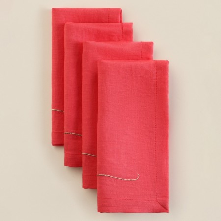 Nab. Sl Home "Holid" 40x40cm-4pcs, Lenon 100%, 170 g/m2