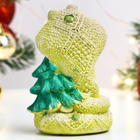 Figure "Snake with a Christmas tree" lemon, 8x6cm-2