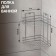 Angular shelf 2-tier, 20 × 20 × 29 cm, chromium color
