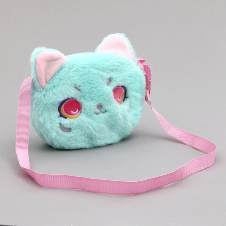 Children's bag "cat", green color