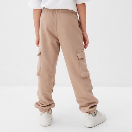 Children's pants Minaku, beige color, height 116 cm-4