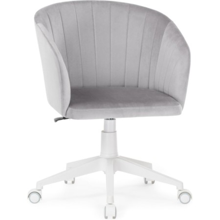 Computer chair thibault plastic/velor, white/gray 60x60x81 cm