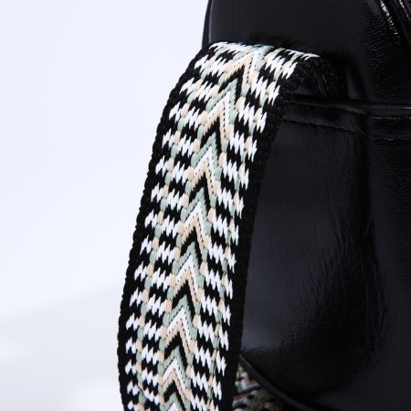 Bag Cross-Bodi with a zipper, black color-5