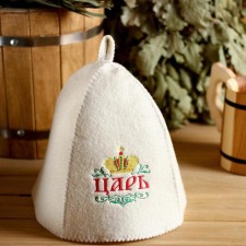 Hat for a bath with embroidery 