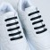 Silicone laces, black color, set 6 pcs + translated tattoo