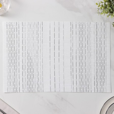 Set of serving napkins on the table "Yang", 4 pcs, 30 × 45 cm, white color-4