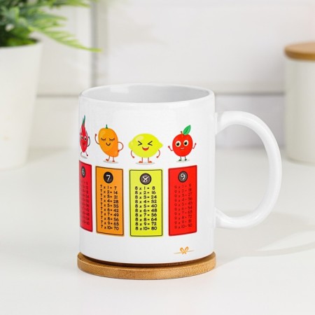 Sublimation mug "Detachment table. Fruits", with application, 320 ml-3