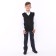 School vest for a boy, black color, height 134-140 cm