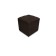 Puff with a lid and weighting, 400 × 400 × 420 mm, eco -leather, Marvel Chocolate color