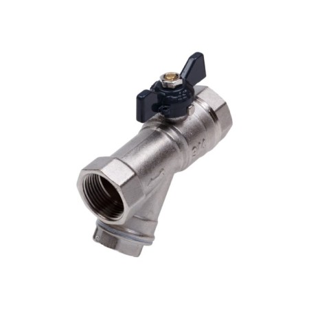 Ballic Aqualink, PN 30 tap, internal thread 3/4 ", oblique filter, butterfly, nickel.-3