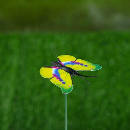 Plug "butterfly Charlene" 3x4cm/30cm, set 25pcs, mix-3