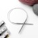The knitting needles are circular, for knitting, with a metal cable, d = 6 mm, 100 cm