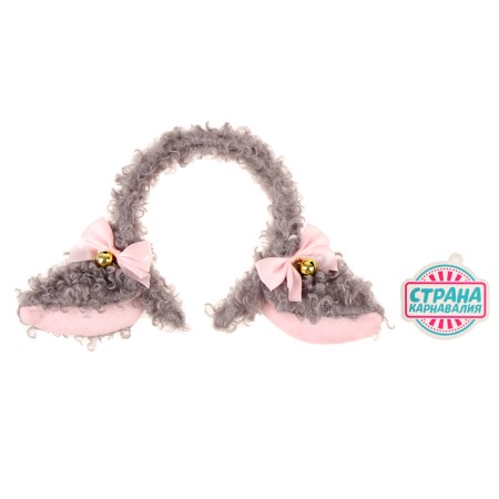 Carnival rim "anime ears", color gray color-1