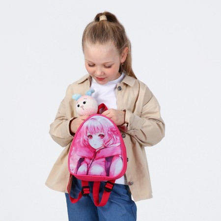 Baby backpack on lightning, pink color-6