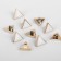 A set of buttons on the leg, 13 mm, 10 pcs, white/gold color