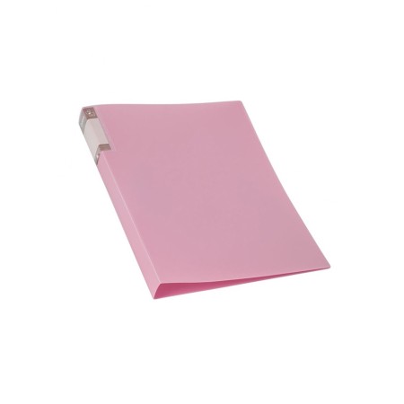 Folder with A4 clamp, 700 μm, 27 mm spine, calligrata top pastel, inner and end pocket, up to 180 sheets, flamingos-1