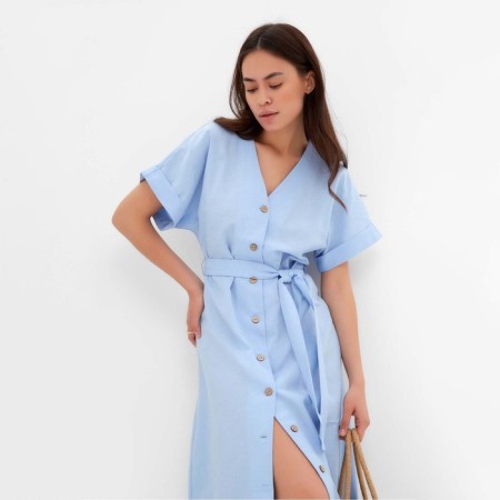 Women's dress on buttons Mist Summer Time, Blue, R.42-1