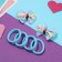 Sofia "Sofia" (4 elastic bands, 2 clamps) bow Rainbow shine
