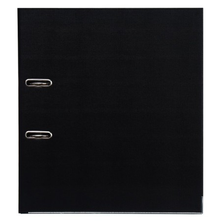 A4, 75 mm, Lamark, PVC, double-sided coating, metal edging, pocket for a spine, collected, black/black-3