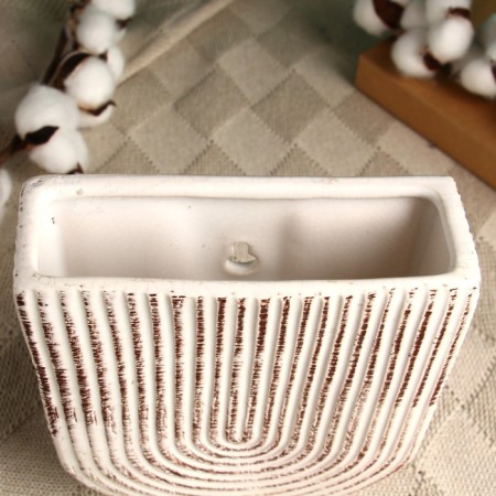 Suspended Kashpo "Derin" 15x5x17cm, white-2