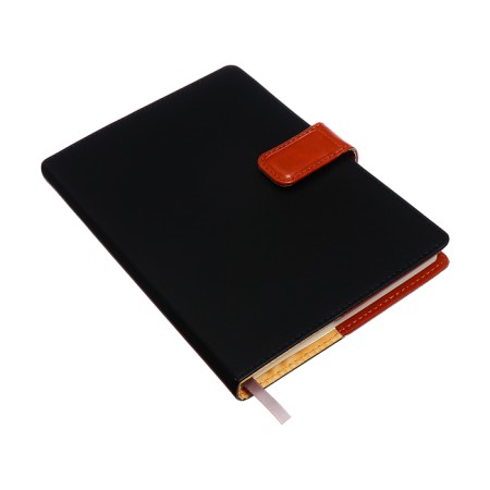 Organizer, A5, 128 sheets, cage, cover of leatherette, with a knife, "business", black-1
