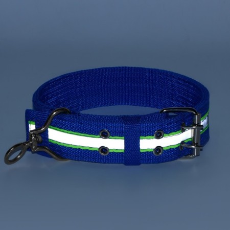 Four -layer reflective collar with a swivel 65 x 4 cm, blue-9